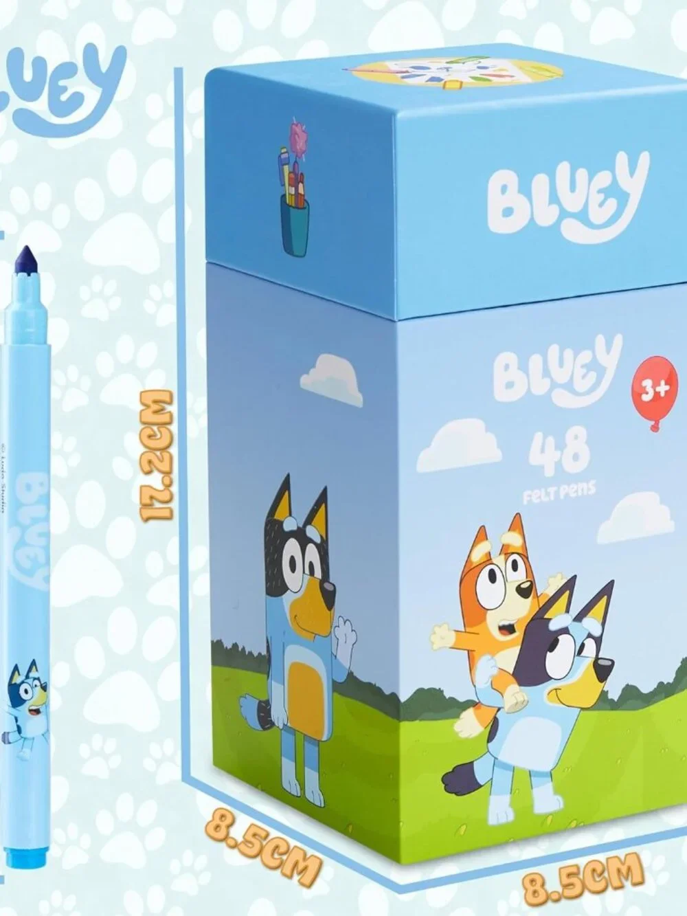 Bluey 48 Piece Washable Felt Tip Pens Kids Coloring Art Supplies Marker Set  Cre